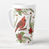 Tasse Latte Cardinal de Noël (Angle gauche)