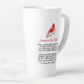 Tasse Latte Cardinal Poem Memorial Keepsake  (Angle droit)