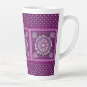 Tasse Latte Cardinal rouge Rosace (Droite)