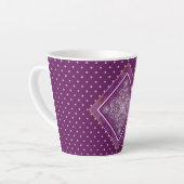 Tasse Latte Cardinal rouge Rosace (Angle gauche)
