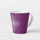 Tasse Latte Cardinal rouge Rosace (Angle droit)