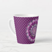 Tasse Latte Cardinal rouge Rosace (Angle gauche)