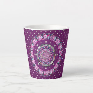 Tasse Latte Cardinal rouge Rosace