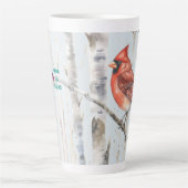 Tasse Latte Cardinal with Birches (matching journal available) (Devant)