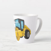 Tasse Latte Caricature à rouleaux de route (Angle droit)