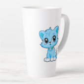 Tasse Latte Caricature adorable de chat (Angle droit)