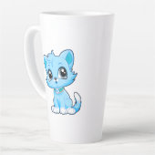Tasse Latte Caricature adorable de chat (Angle gauche)