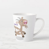 Tasse Latte Caricature de chèvre billy joyeux (Droite)