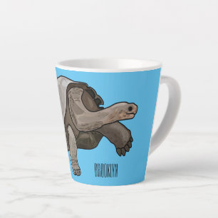 Tasse Latte Caricature de la tortue des Galapagos