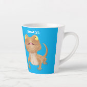 Tasse Latte Caricature de lézard de dragon à barbe (Droite)