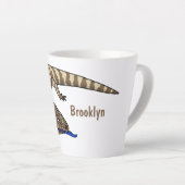 Tasse Latte Caricature de lézard rouge (Angle droit)