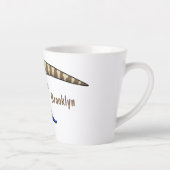 Tasse Latte Caricature de lézard rouge (Droite)