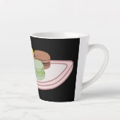 Tasse Latte Caricature de Macaron (Droite)