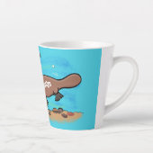 Tasse Latte Caricature de natation de Cute platypus (Droite)