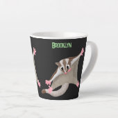 Tasse Latte Caricature de planeur de sucre joyeux (Angle droit)