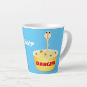 Tasse Latte Caricature de serpent aux nouilles mignonnes illus (Angle droit)