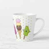 Tasse Latte Caricature drôles de glace popsicle dessin animé t (Droite)