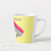 Tasse Latte Caricature en agrafeuse rouge pâle (Droite)