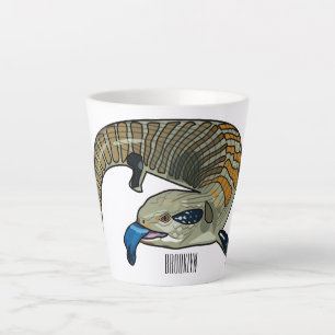 Tasse Latte Caricature en bleu