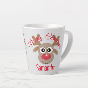 Tasse Latte Caricature en gris argenté