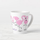 Tasse Latte Caricature en trio flamand rose mou (Angle droit)