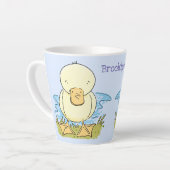 Tasse Latte Caricature jaune mignon pour canard bébé (Angle gauche)