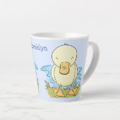 Tasse Latte Caricature jaune mignon pour canard bébé (Angle droit)