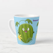 Tasse Latte Caricature joli et souriant de pastèque (Angle gauche)