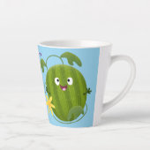 Tasse Latte Caricature joli et souriant de pastèque (Droite)