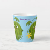Tasse Latte Caricature joli et souriant de pastèque (Devant)