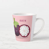 Tasse Latte Caricature mignonne mauve mangouste (Droite)