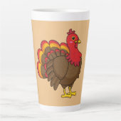 Tasse Latte Caricature mignonne Turquie (Devant)