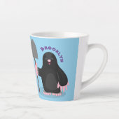 Tasse Latte Caricature mole joyeux (Droite)
