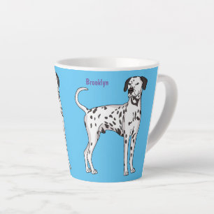 Tasse Latte Caricature pour chien dalmate