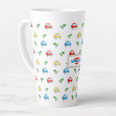 Tasse Latte Caricature pour enfants de voitures rouge, bleu et (Angle gauche)