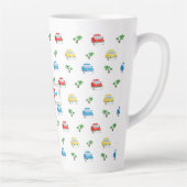 Tasse Latte Caricature pour enfants de voitures rouge, bleu et (Droite)