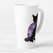 Tasse Latte Carina Nebula Voie Lactée Galaxie Chat Silhouette (Angle droit)