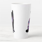 Tasse Latte Carina Nebula Voie Lactée Galaxie Chat Silhouette (Devant)