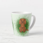 Tasse Latte Carlin Cavalier King Charles Spaniel Ruby de coule (Angle droit)