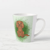 Tasse Latte Carlin Cavalier King Charles Spaniel Ruby de coule (Droite)