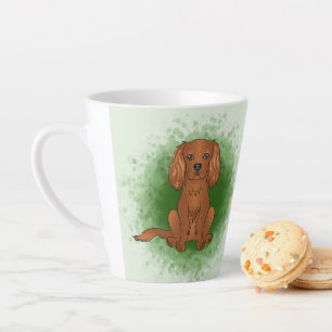 Tasse Latte Carlin Cavalier King Charles Spaniel Ruby de coule