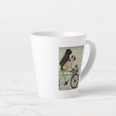 Tasse Latte Carlins à vélo (Angle droit)
