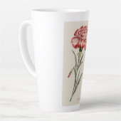 Tasse Latte Carnation - Janvier Fleur de naissance (Angle gauche)