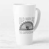 Tasse Latte Carpenter Woodworking Old Man Dan Lumber Builder (Angle droit)