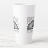 Tasse Latte Carpenter Woodworking Old Man Dan Lumber Builder (Devant)