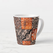 Tasse Latte Carreaux de tangerine (Angle droit)