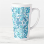 Tasse Latte Carreaux décorés en bleu et blanc (Droite)