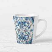 Tasse Latte Carrelage Décor Bleu Et Blanc (Droite)