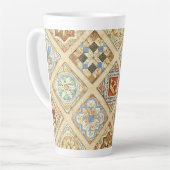 Tasse Latte Carrelage médiéval en céramique Couronnes Fleur De (Angle gauche)