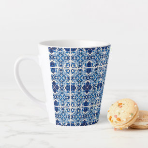 Tasse Latte Carrelage méditerranéen, Portugais, Azulejo, Majol